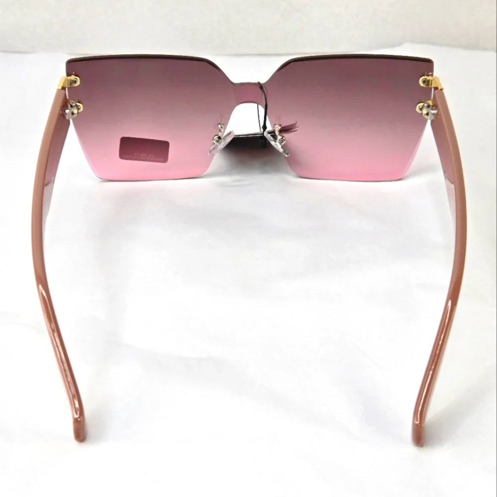 Giselle Rimless Gradient Lens Contemporary Collection Women's Sunglasses - Picture 4 of 10